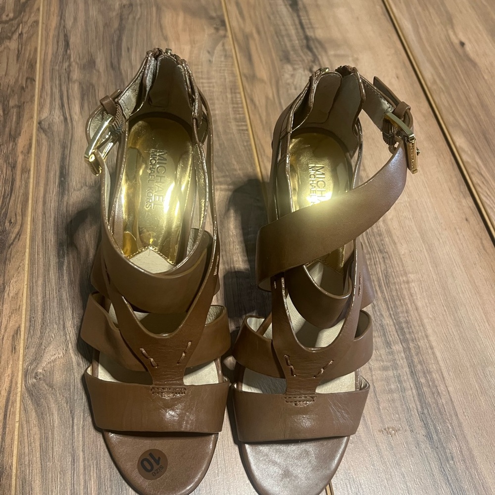 Michael Kors Tan Strappy Heels